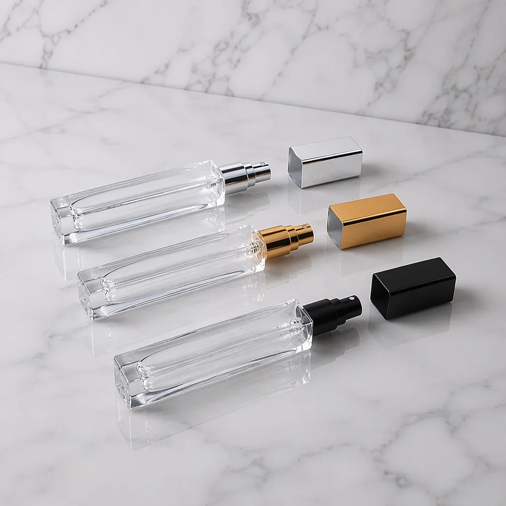 10 ml Slim rectangular perfume bottle with block cap