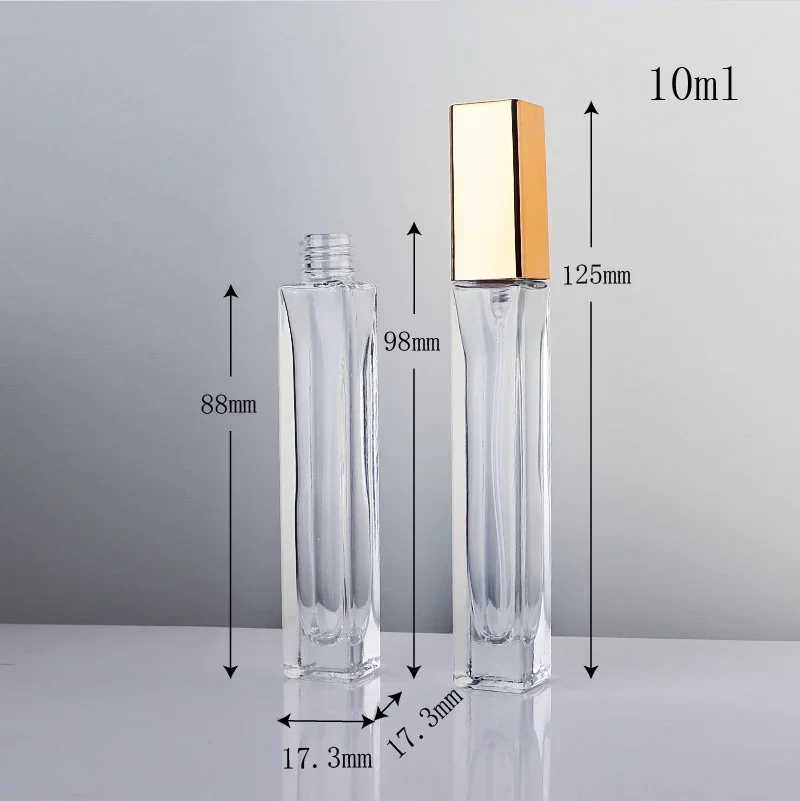 10 ml Slim rectangular perfume bottle with block cap