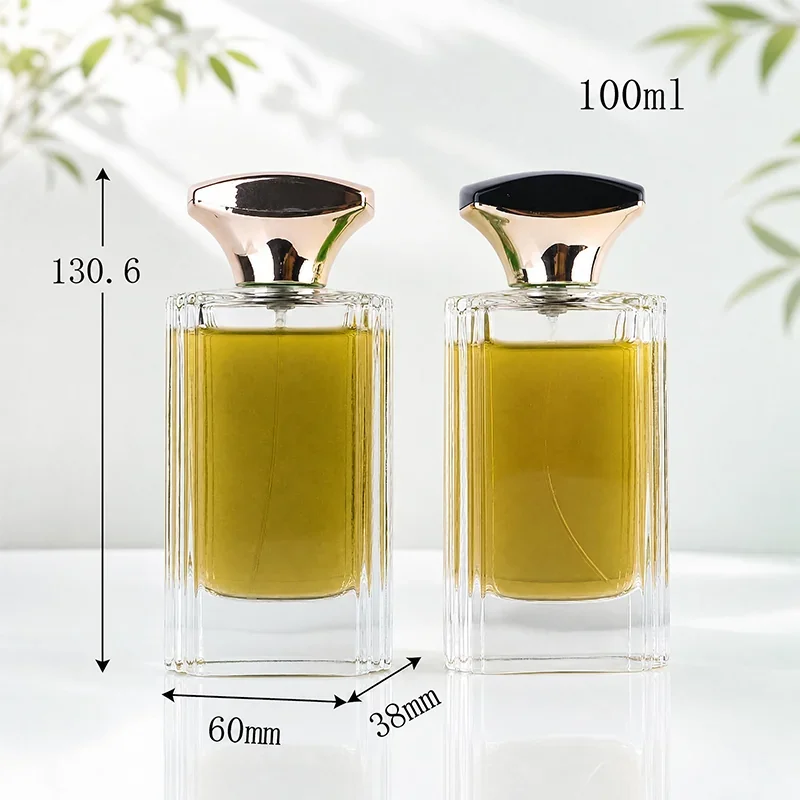 100 ml Rectangular perfume bottle with flared cap