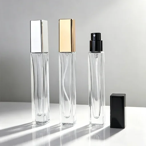 10 ml 细长方形瓶身配长方盖香水瓶