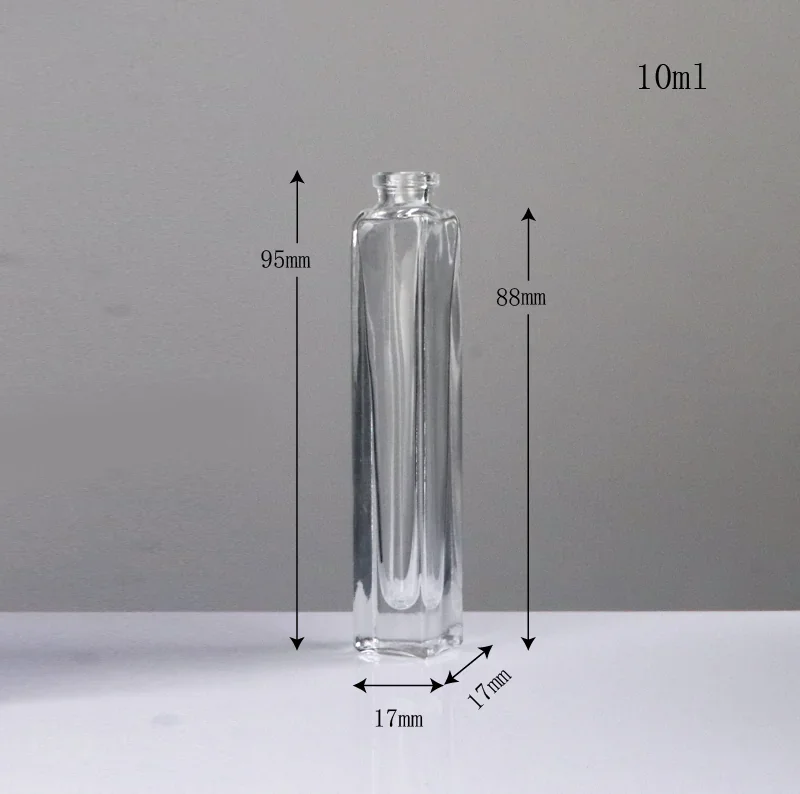 10 ml Slim rectangular perfume bottle with block cap