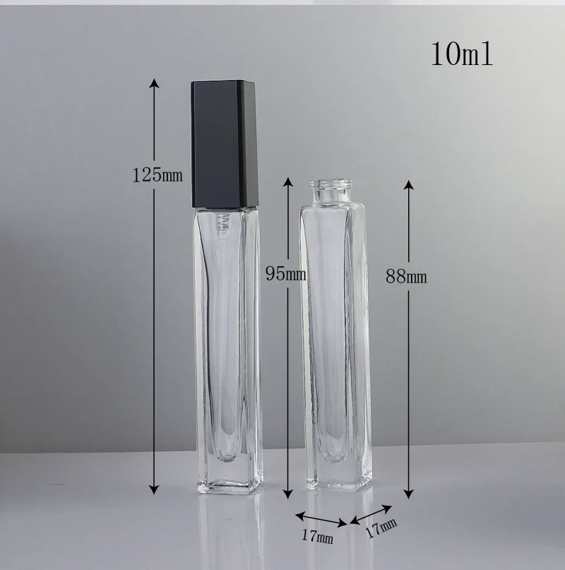 10 ml Slim rectangular perfume bottle with block cap