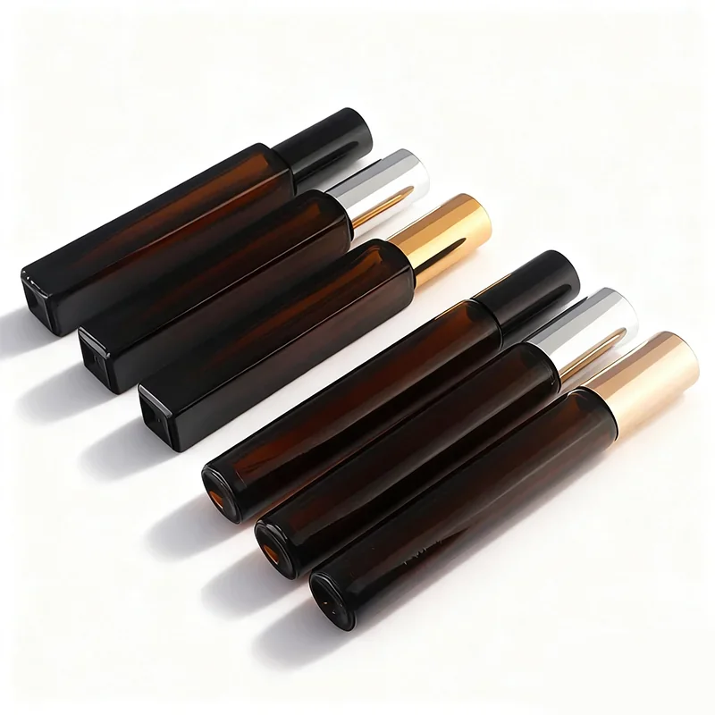 10 ml Amber-look rollerball bottle with pocket case