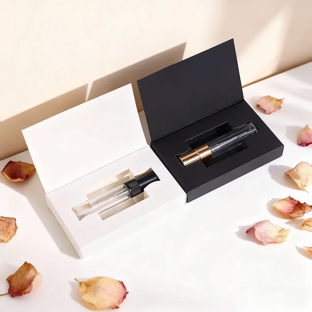 1 / 1.5 / 2 / 2.5 ml Clear sample spray vial with black pump
