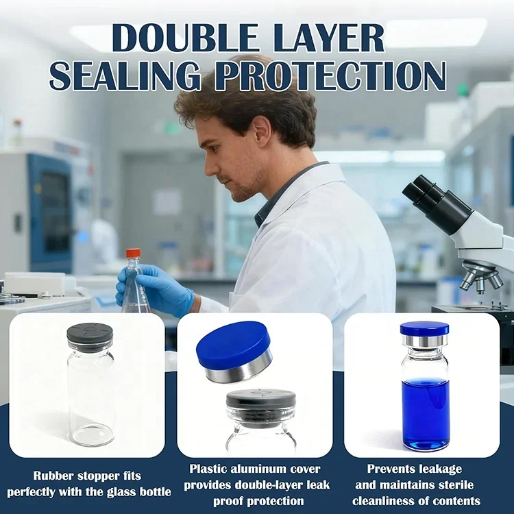 3 / 5 / 10 ml Small glass vial with stopper and seal
