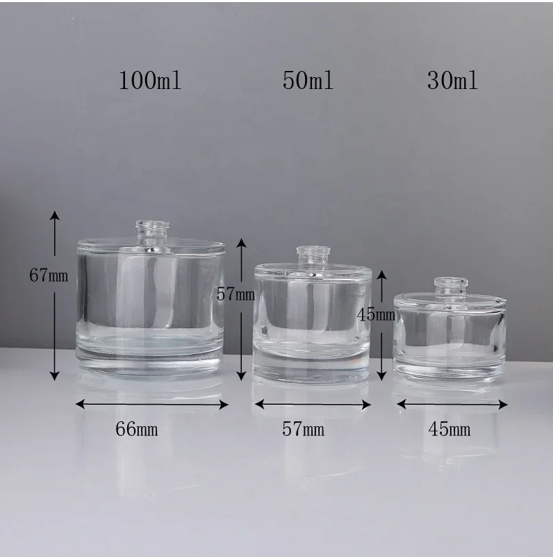 30 / 50 / 100 ml Low cylindrical perfume bottle body