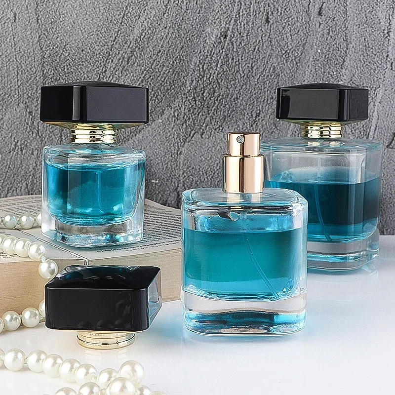 30 / 50 / 100 ml Rectangular perfume bottle with square cap