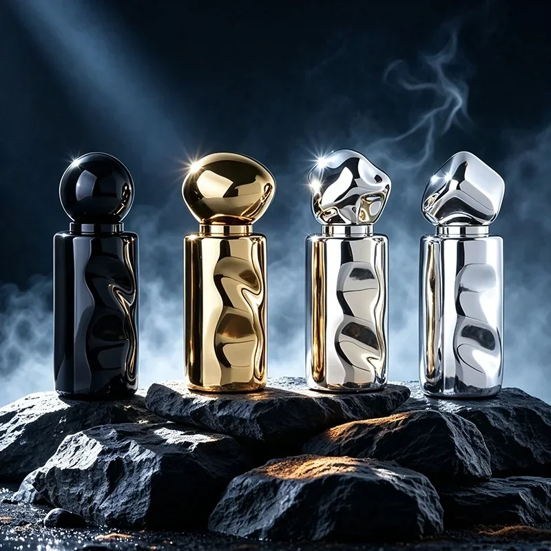 30 / 50 ml Sculpted perfume bottle with mirror-look finish