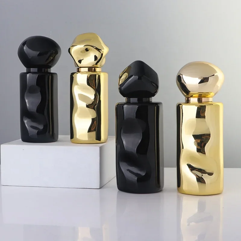 30 / 50 ml Sculpted perfume bottle with mirror-look finish