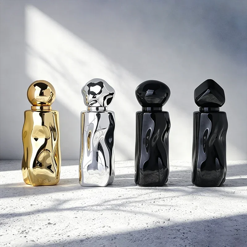 30 / 50 ml Sculpted perfume bottle with mirror-look finish