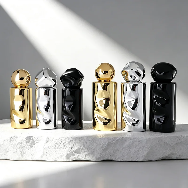 30 / 50 ml Sculpted perfume bottle with mirror-look finish