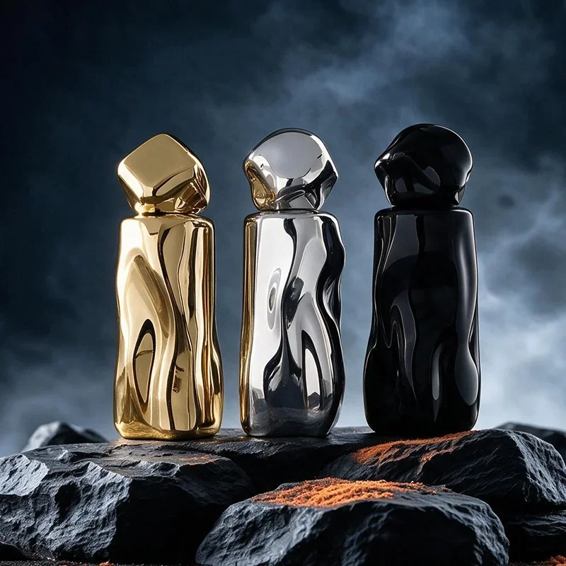 30 / 50 ml Sculpted perfume bottle with mirror-look finish