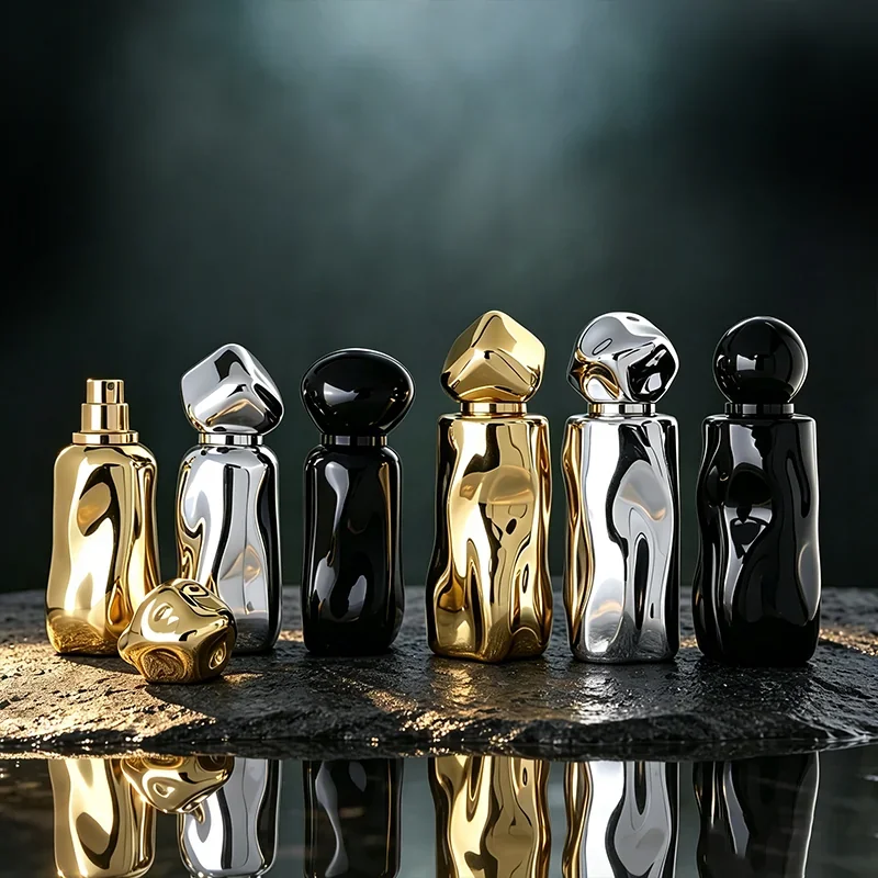 30 / 50 ml Sculpted perfume bottle with mirror-look finish