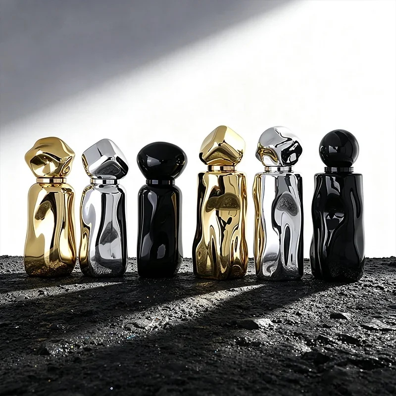 30 / 50 ml Sculpted perfume bottle with mirror-look finish