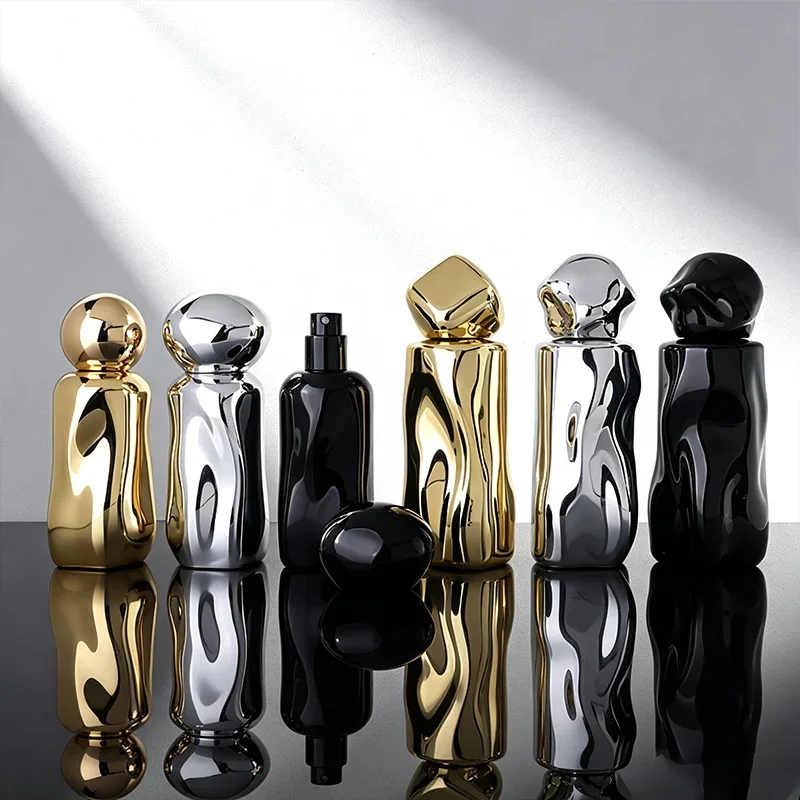 30 / 50 ml Sculpted perfume bottle with mirror-look finish