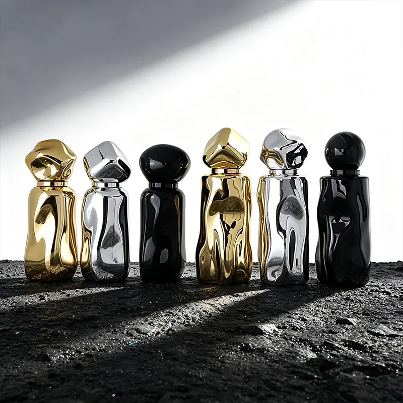 30 / 50 ml Sculpted perfume bottle with mirror-look finish