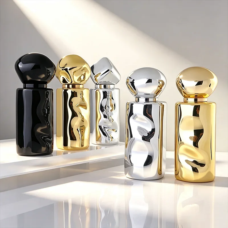 30 / 50 ml Sculpted perfume bottle with mirror-look finish