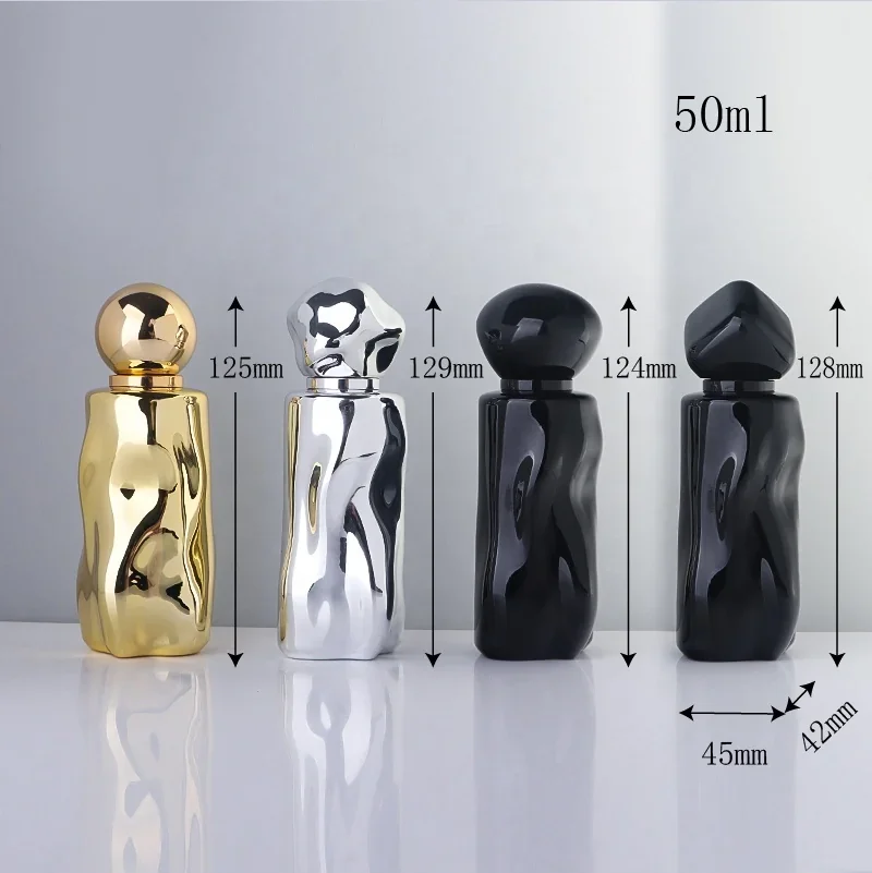 30 / 50 ml Sculpted perfume bottle with mirror-look finish