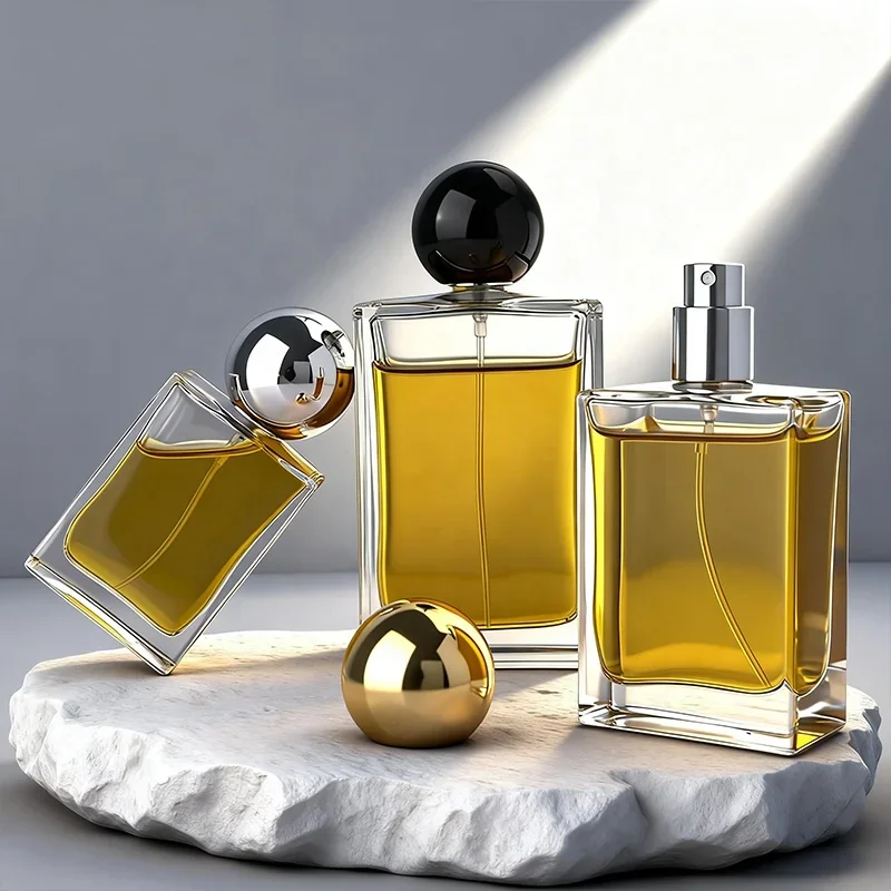 30 / 50 / 100 ml Rectangular perfume bottle with ball cap