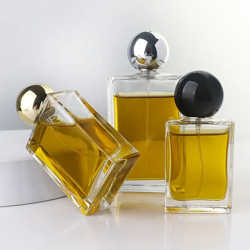 30 / 50 / 100 ml Rectangular perfume bottle with ball cap