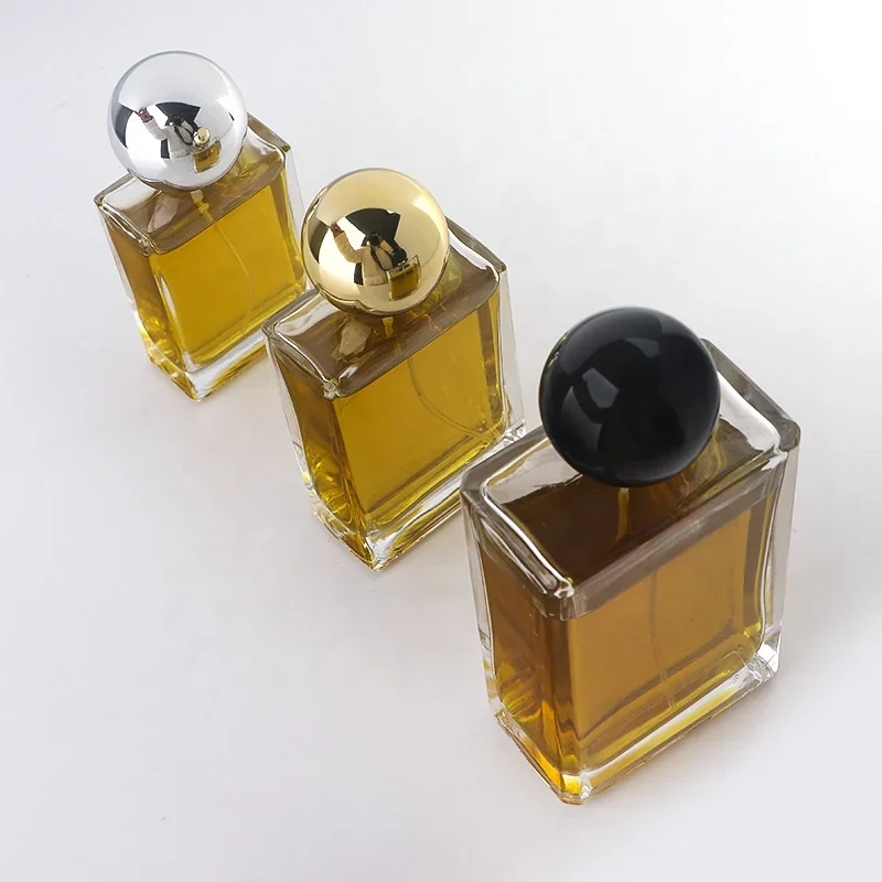 30 / 50 / 100 ml Rectangular perfume bottle with ball cap