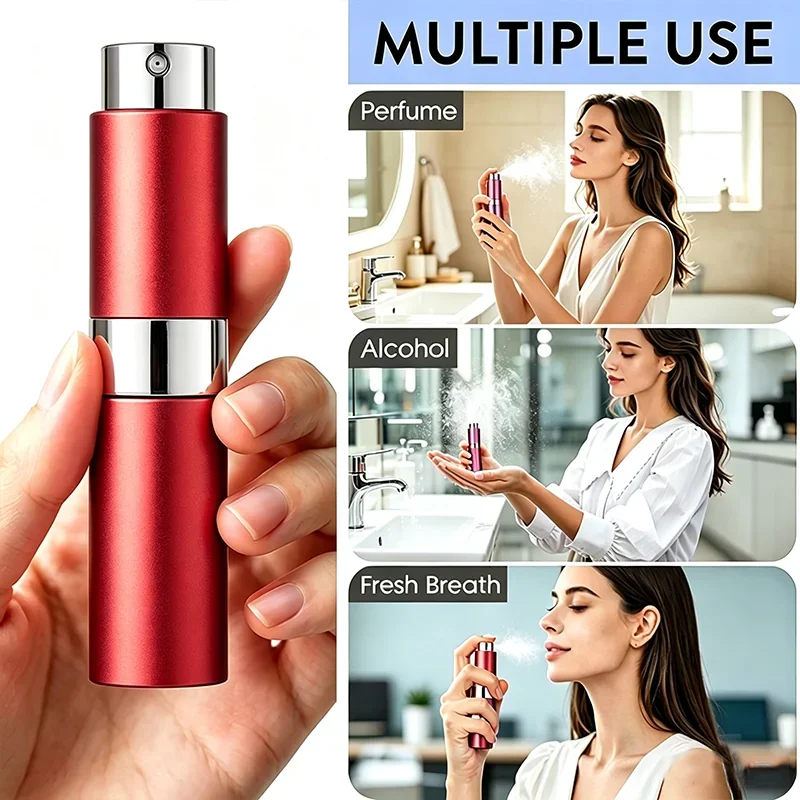 5 / 8 ml Pocket spray bottle with ribbed case and contrast band