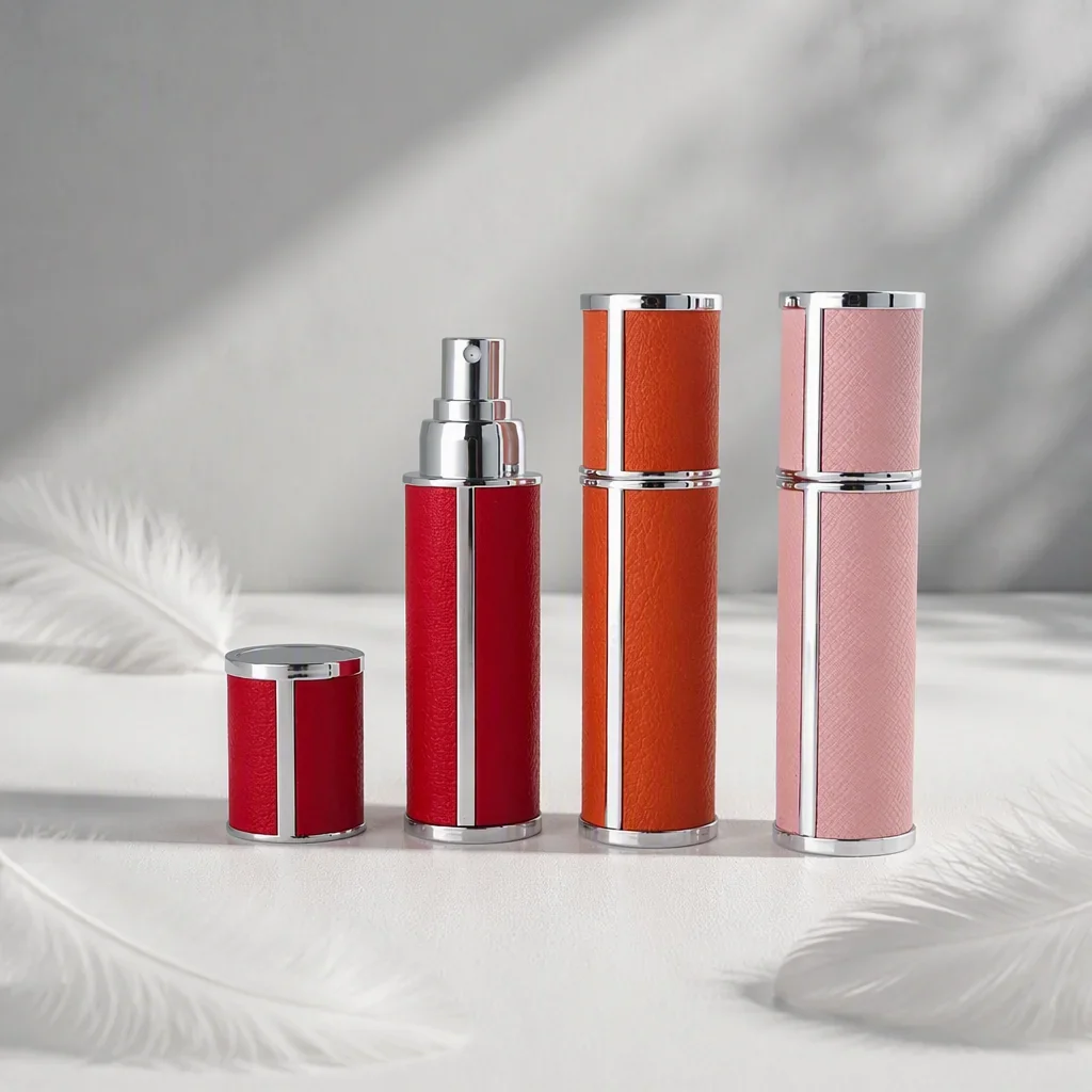 5 ml Pocket spray bottle with textured colored case