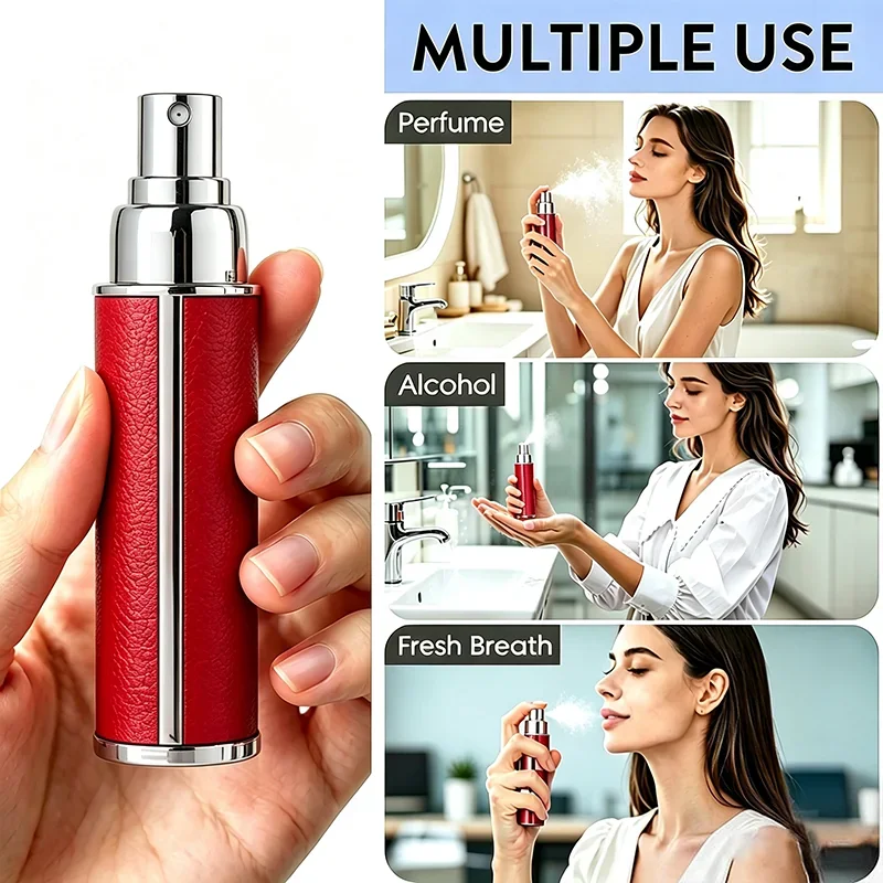 5 ml Pocket spray bottle with textured colored case