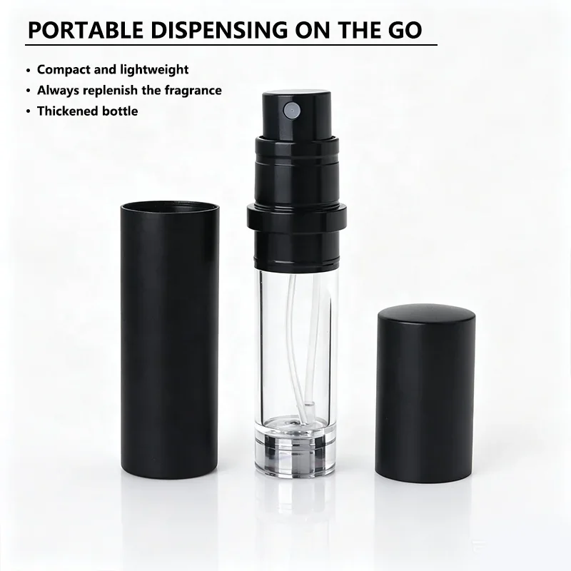 5 ml Pocket spray bottle with removable pump assembly