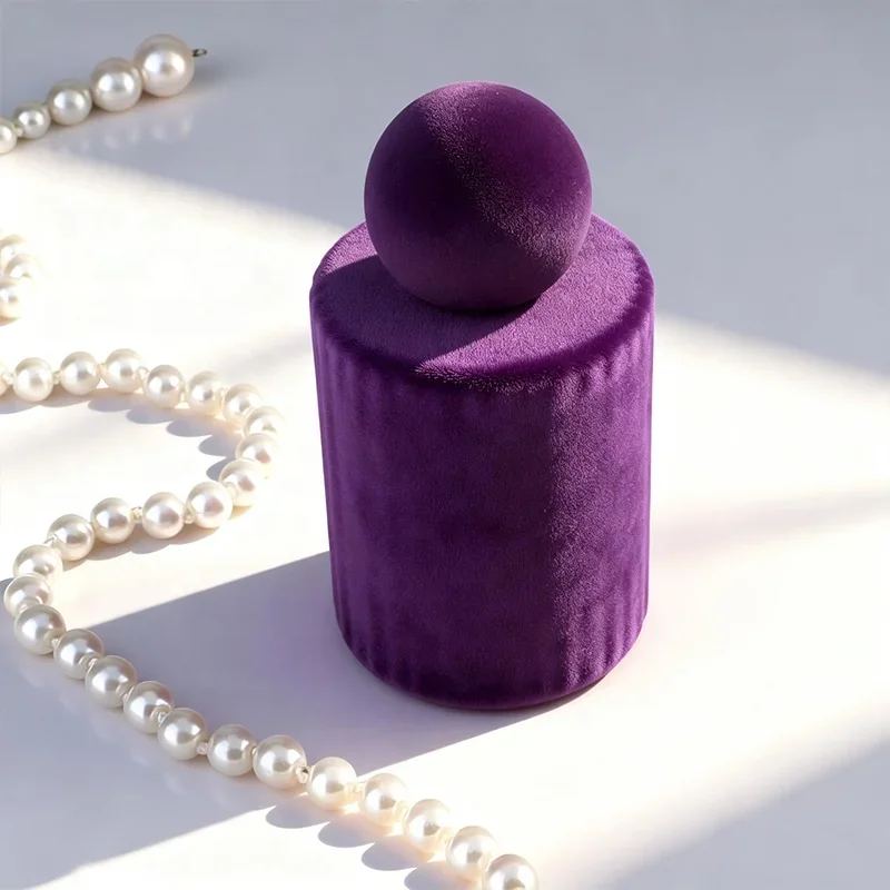 50 / 80 ml Purple textured perfume bottle with ball cap