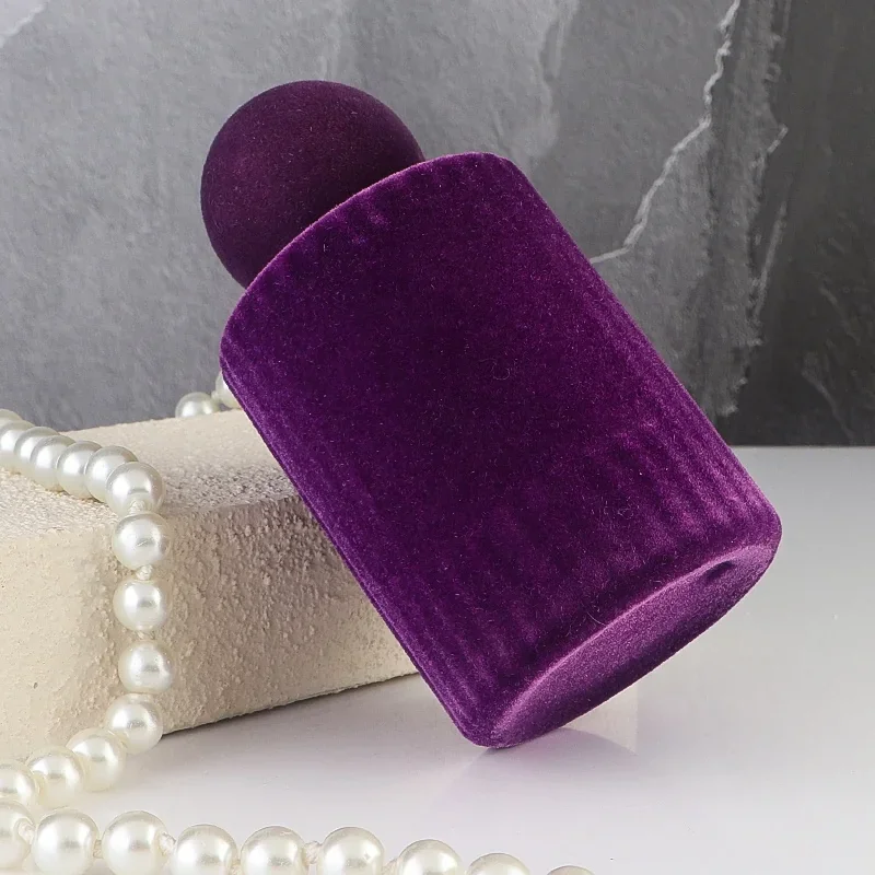 50 / 80 ml Purple textured perfume bottle with ball cap