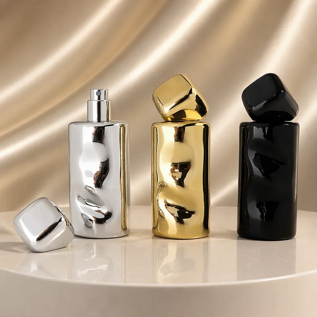50 ml Sculpted perfume bottle with mirror-look finish