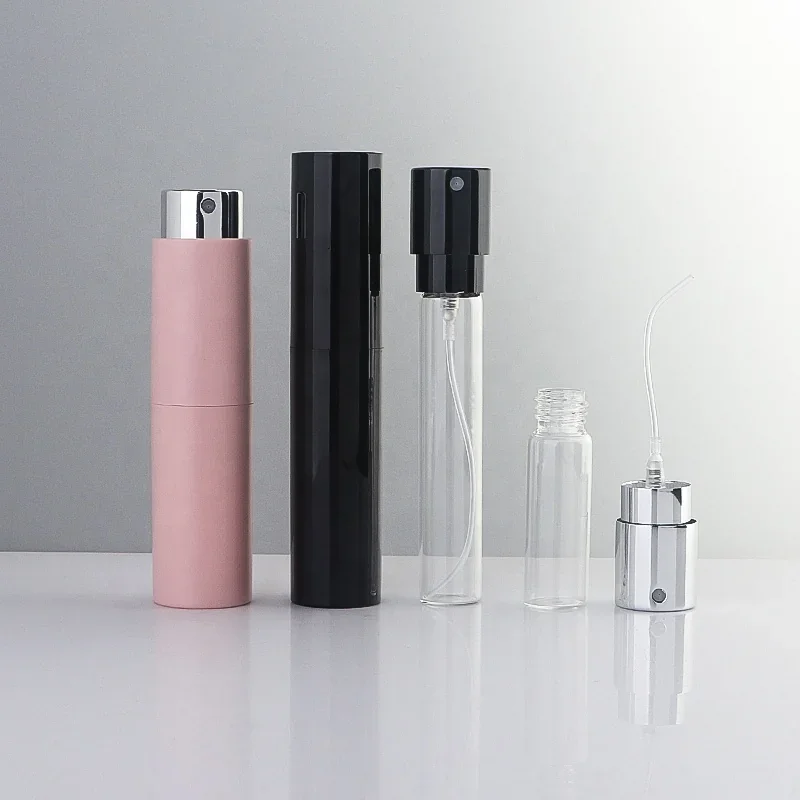 5 / 10 ml Cylindrical pocket spray bottle with colored case