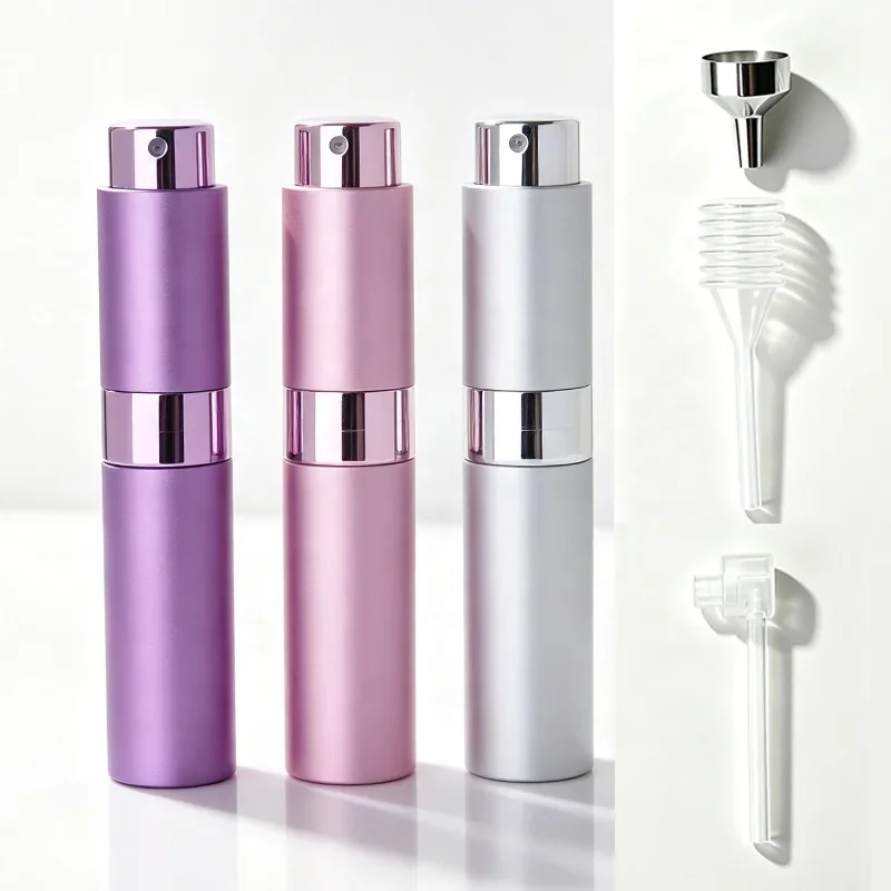 8 / 10 ml Refillable pocket spray bottle with transfer accessories