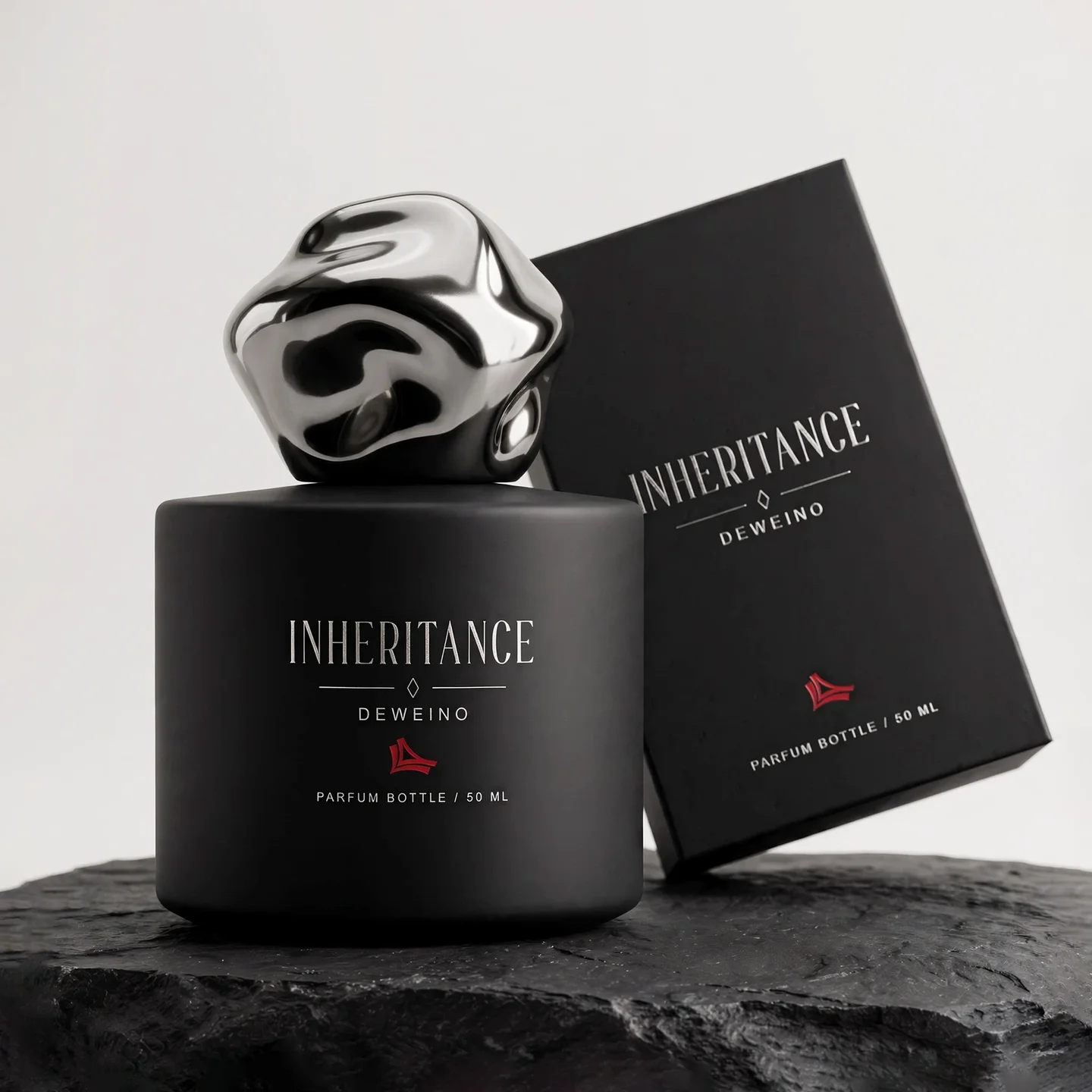 30 / 50 / 100 ml Flacon de parfum rond en verre noir pour logo de marque personnalisé
