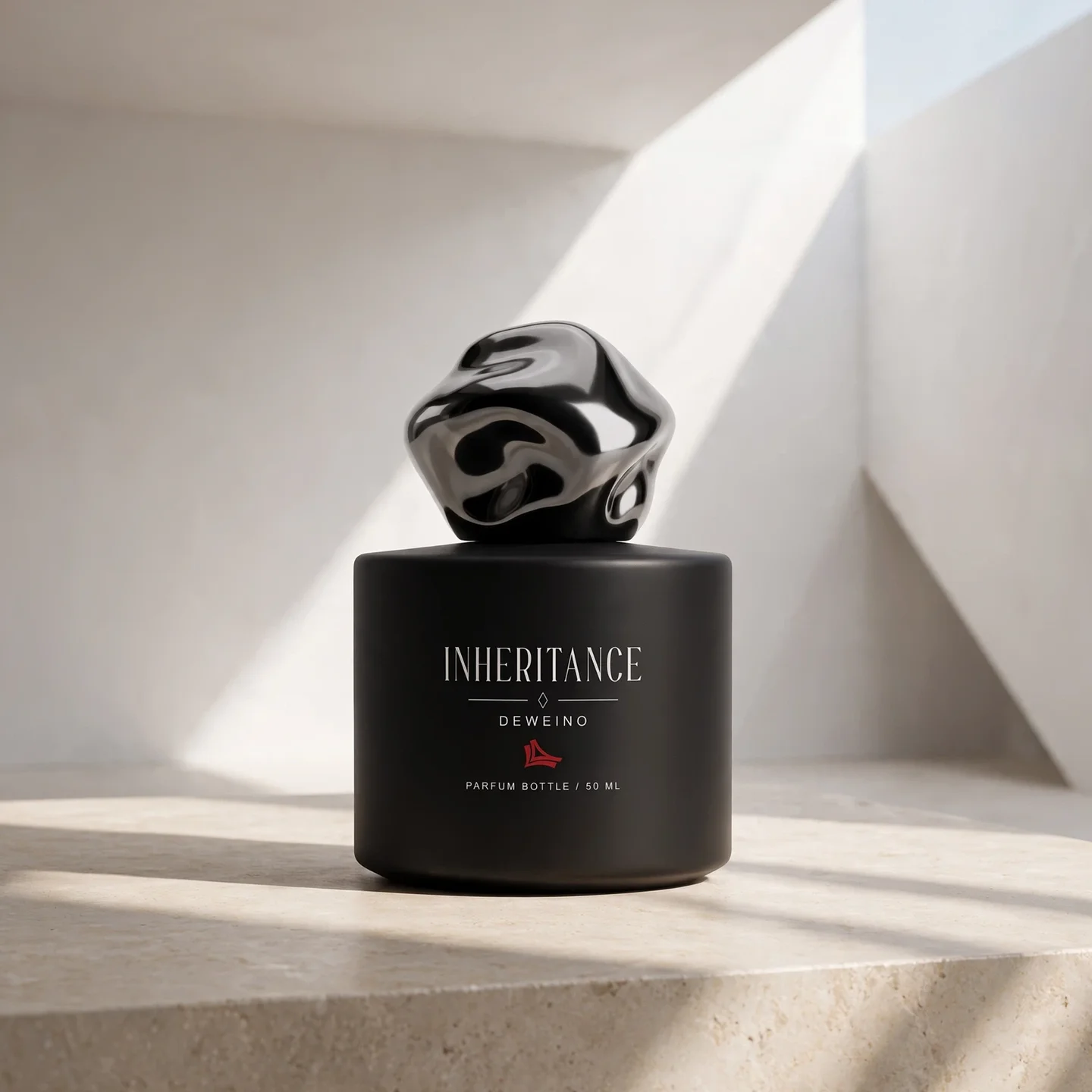 30 / 50 / 100 ml Flacon de parfum rond en verre noir pour logo de marque personnalisé