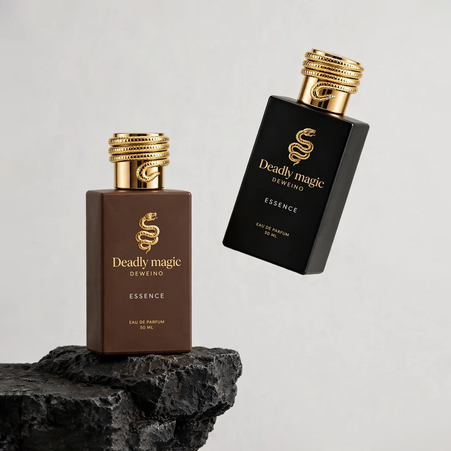 30 / 50 / 100 ml Black square glass perfume bottle for logo customization