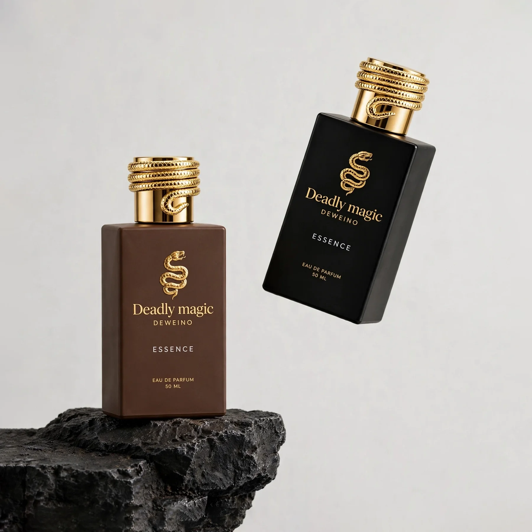 30 / 50 / 100 ml Black square glass perfume bottle for custom logo printing