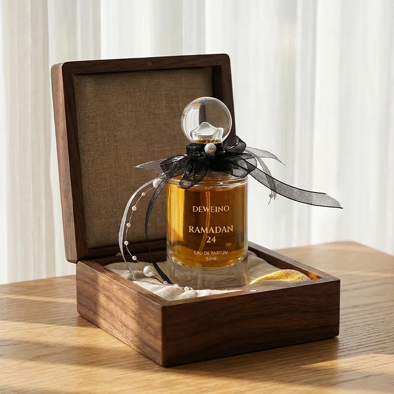50 ml Clear cylindrical glass perfume bottle with spherical cap