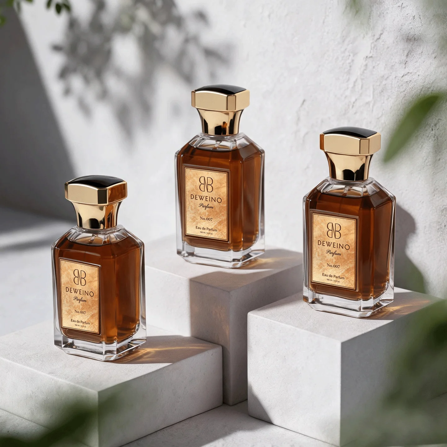 30 / 50 / 100 ml Flacon de parfum carré en verre transparent pour marque personnalisée