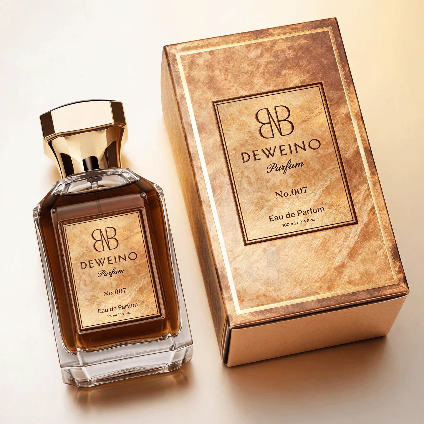 30 / 50 / 100 ml Flacon de parfum carré en verre transparent pour marque personnalisée