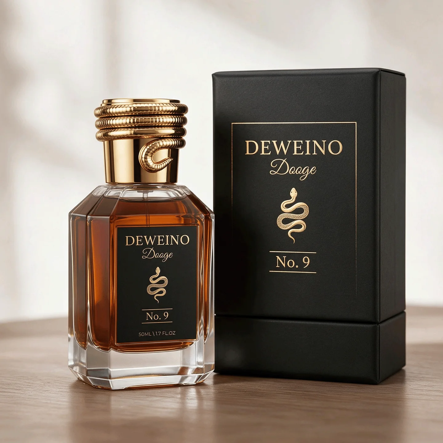 30 / 50 / 100 ml Clear square glass perfume bottle with decorative ribbed cap