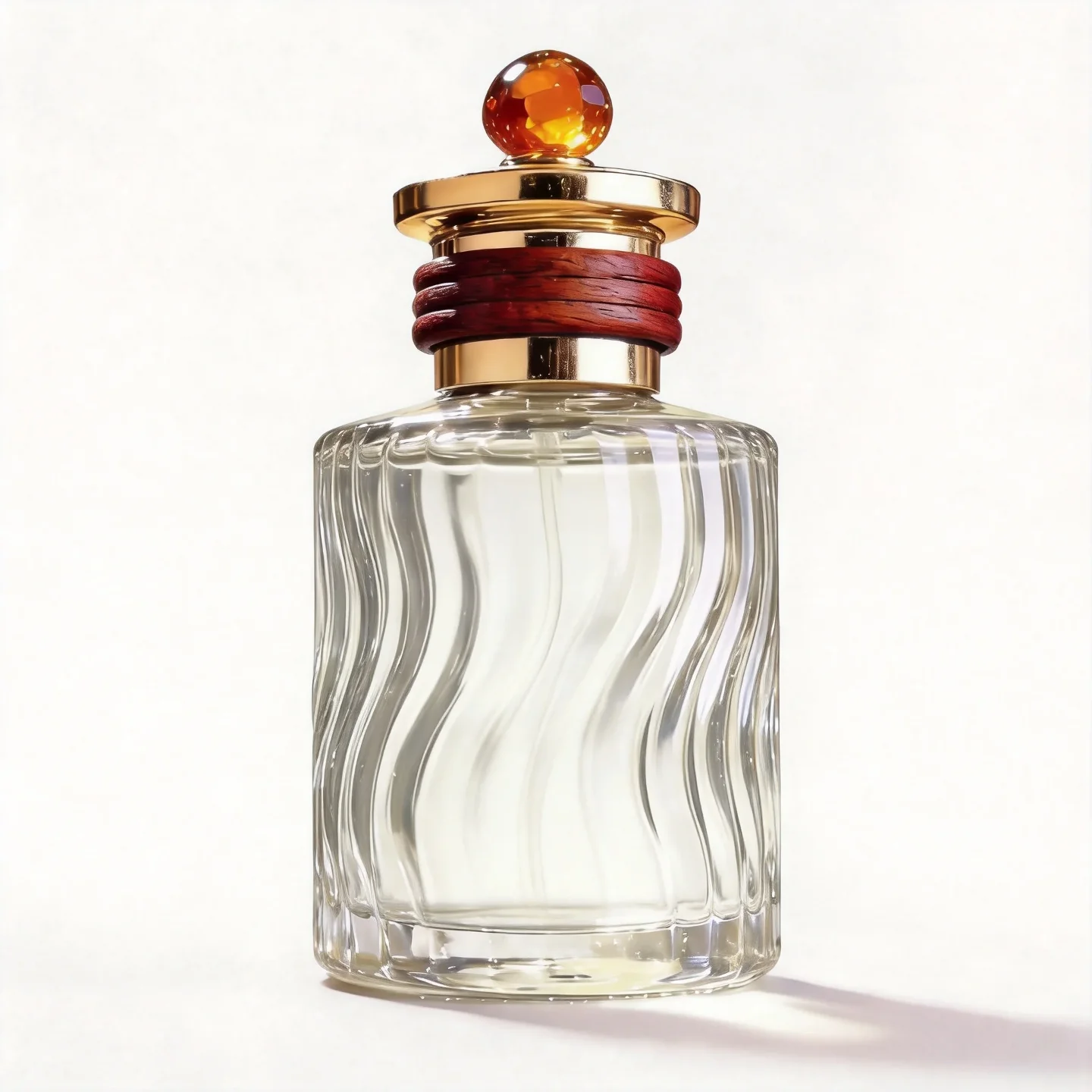 50 / 100 ml Sculpted perfume bottle with mirror-look finish