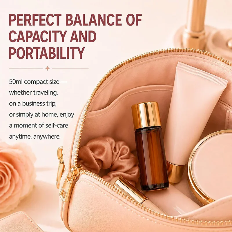 50 ml Amber-look rollerball bottle with colored ball