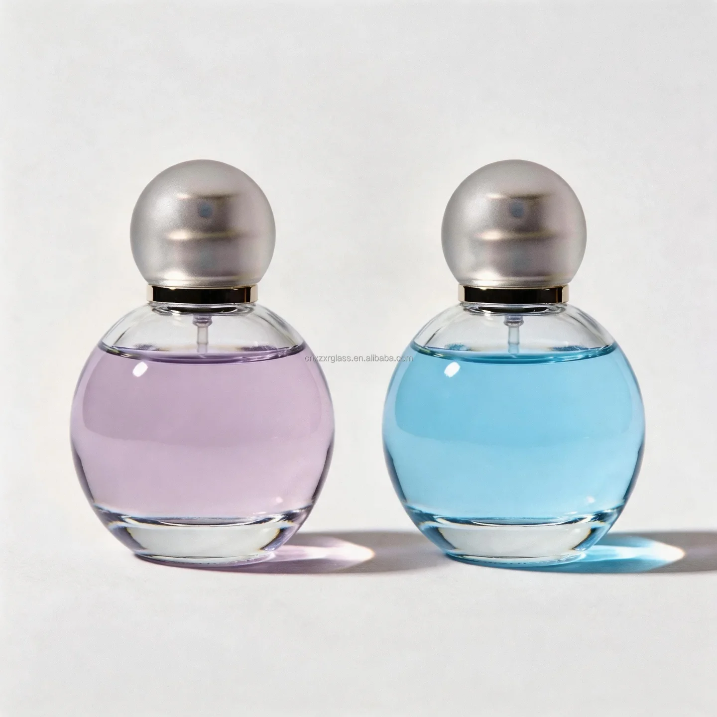 100 ml Round perfume bottle with ball cap in presentation box