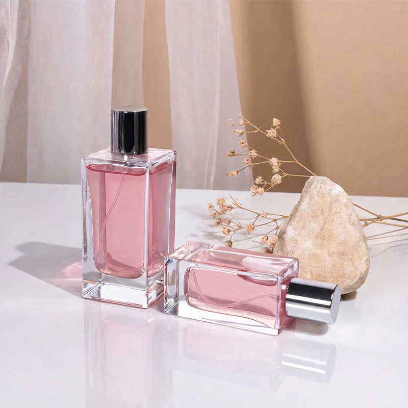 30 / 50 / 100 ml Rectangular perfume bottle with cylindrical cap