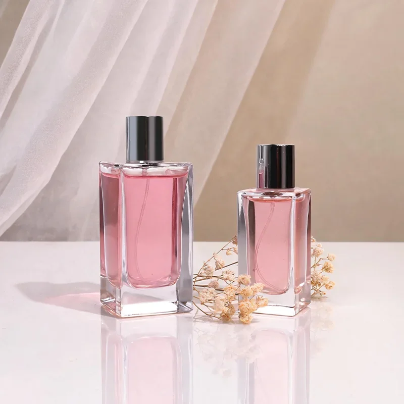 30 / 50 / 100 ml Rectangular perfume bottle with cylindrical cap