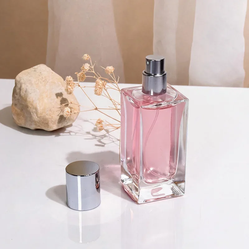 30 / 50 / 100 ml Rectangular perfume bottle with cylindrical cap
