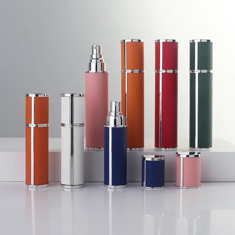 5 / 10 ml Cylindrical pocket spray bottle with colored case