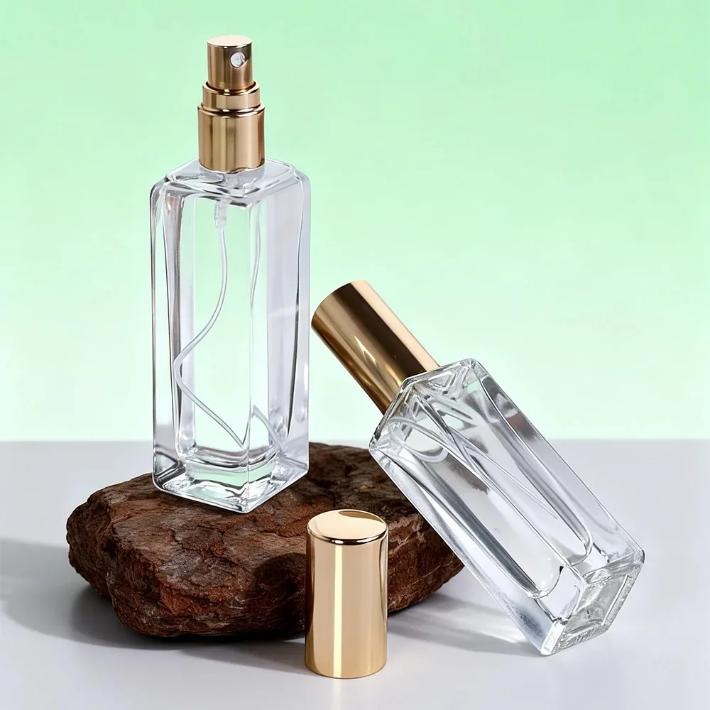 3 / 4 / 5 / 10 / 15 / 20 / 30 ml Small rectangular perfume bottle with spray pump